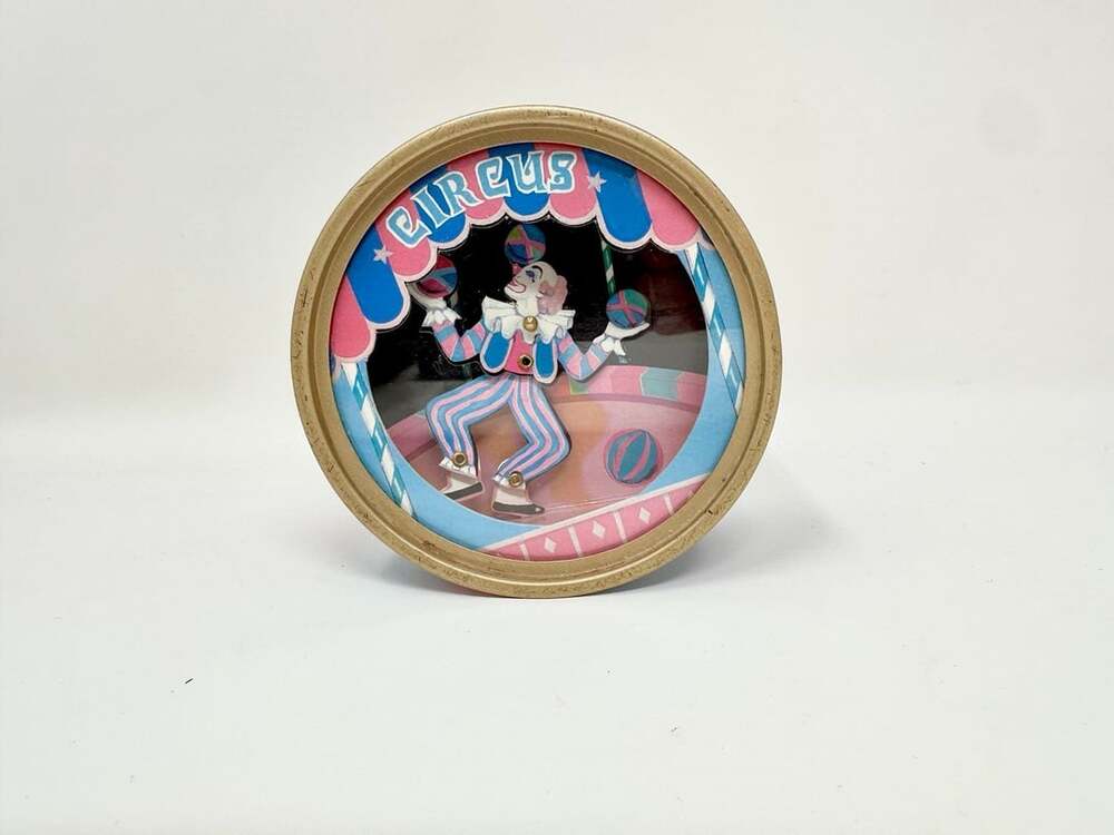 Dancing Circus Clown Music Box “Send in the Clowns“ Otagiri Japan 12/1020 Works!